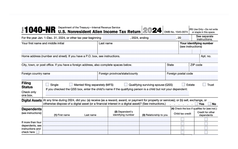 Form 1040NR Guide for Non-Residents