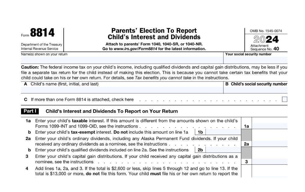 Form 8814