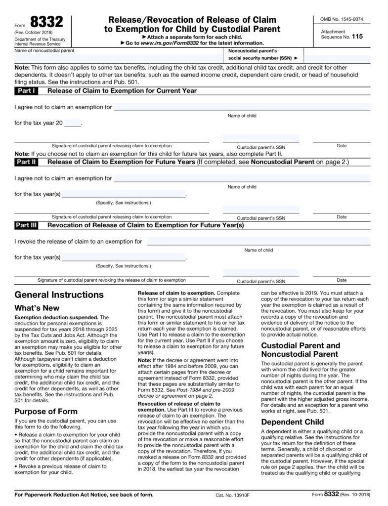 Form 8332